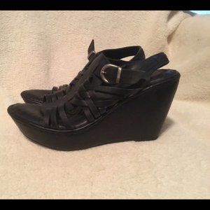 Beautiful leather born wedges